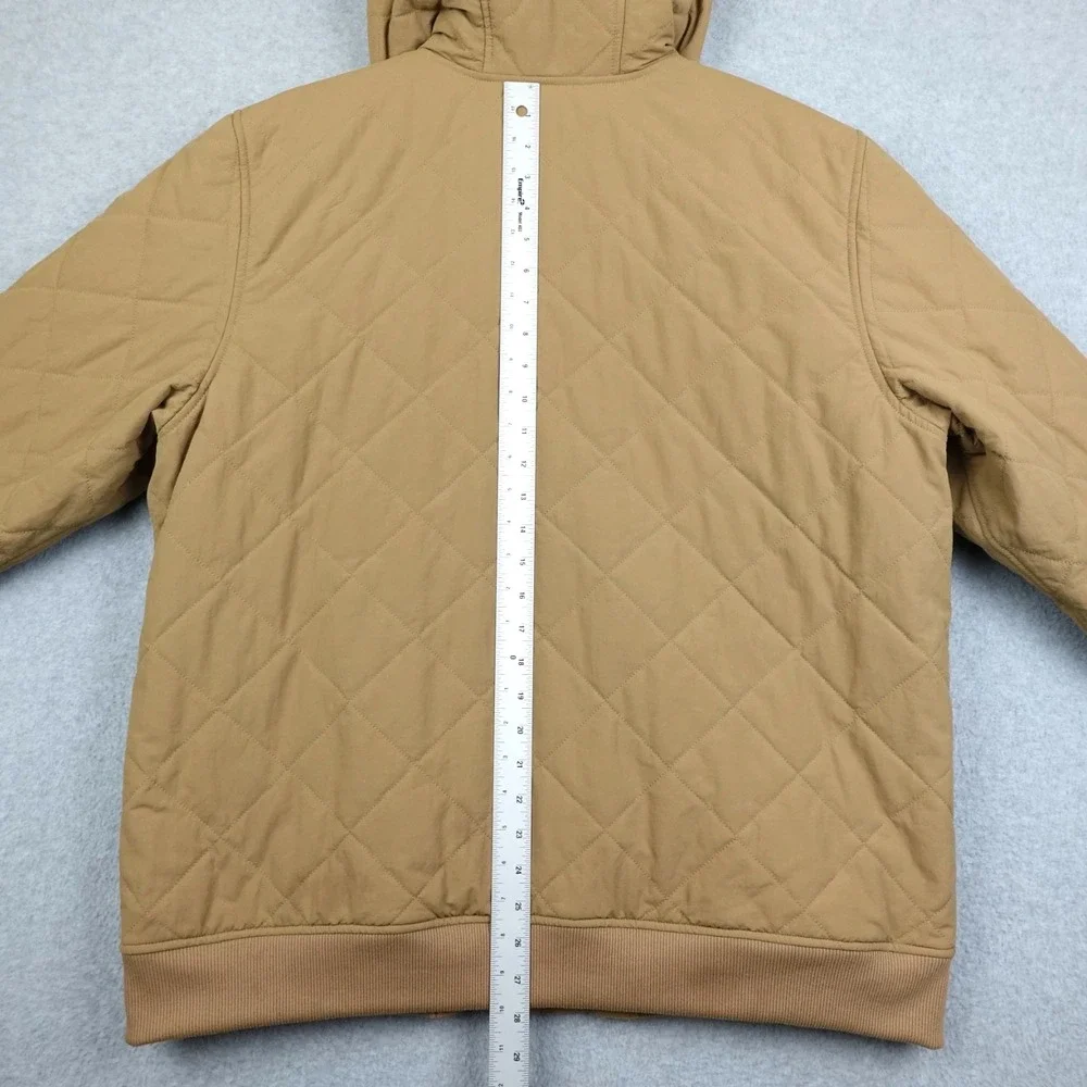 The North Face Sherpa Lined Cuchillo Quilted Jacket Mens XL Brown Hoodie Utility